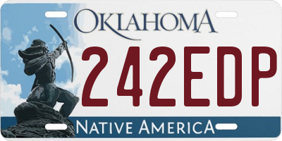 OK license plate 242EDP