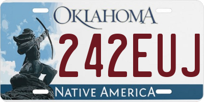 OK license plate 242EUJ