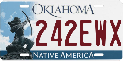 OK license plate 242EWX