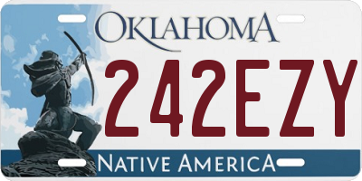 OK license plate 242EZY