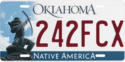 OK license plate 242FCX