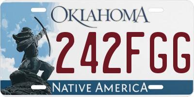 OK license plate 242FGG