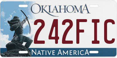 OK license plate 242FIC