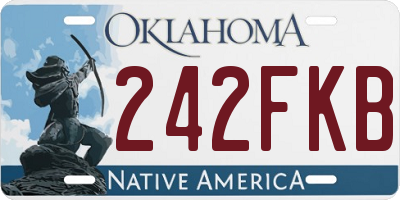 OK license plate 242FKB