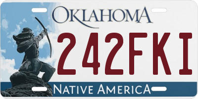 OK license plate 242FKI