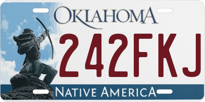 OK license plate 242FKJ