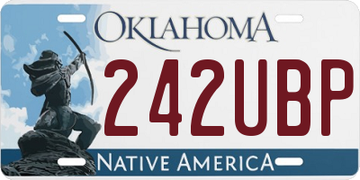 OK license plate 242UBP