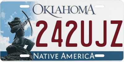 OK license plate 242UJZ