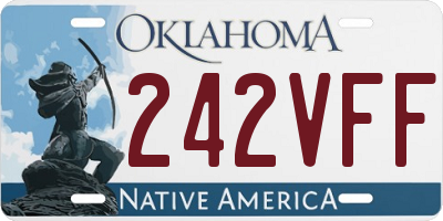 OK license plate 242VFF