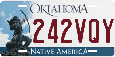 OK license plate 242VQY