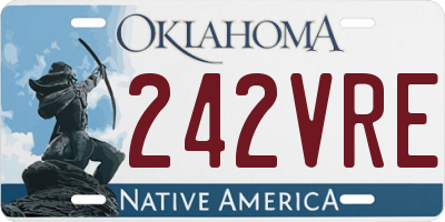 OK license plate 242VRE
