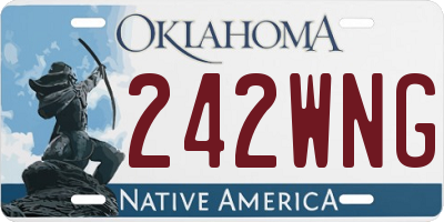 OK license plate 242WNG