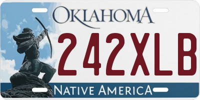 OK license plate 242XLB