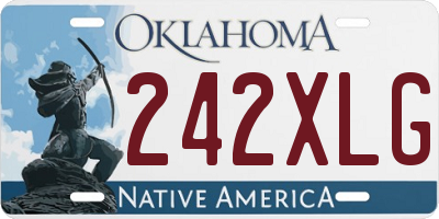 OK license plate 242XLG