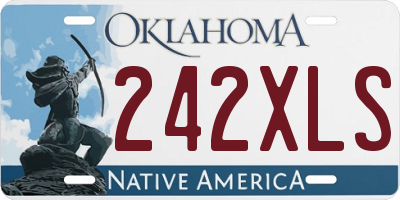 OK license plate 242XLS