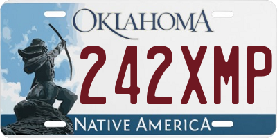 OK license plate 242XMP