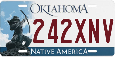 OK license plate 242XNV