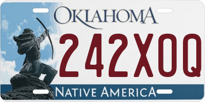 OK license plate 242XOQ