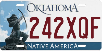 OK license plate 242XQF