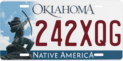 OK license plate 242XQG