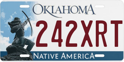 OK license plate 242XRT