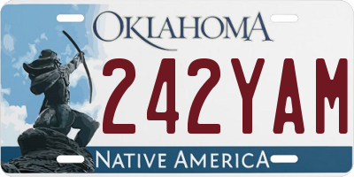 OK license plate 242YAM