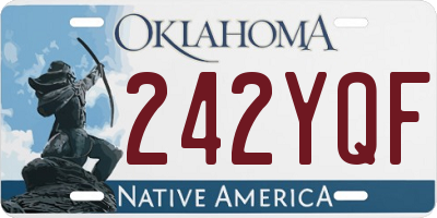 OK license plate 242YQF
