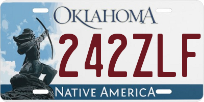 OK license plate 242ZLF
