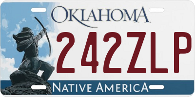 OK license plate 242ZLP
