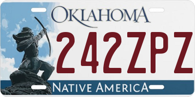 OK license plate 242ZPZ