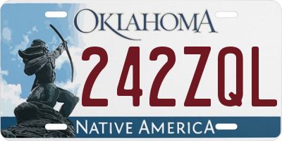 OK license plate 242ZQL