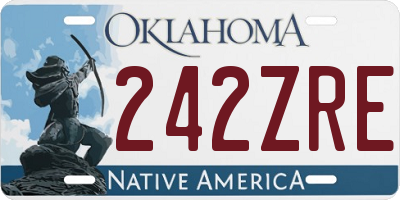 OK license plate 242ZRE