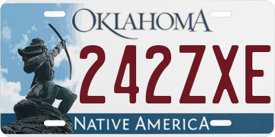 OK license plate 242ZXE