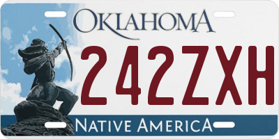 OK license plate 242ZXH