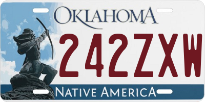 OK license plate 242ZXW