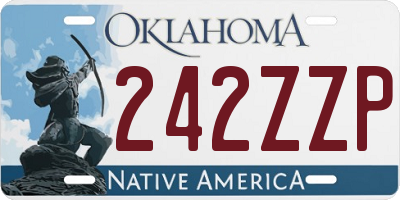 OK license plate 242ZZP