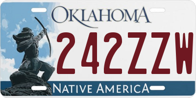 OK license plate 242ZZW