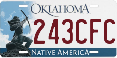 OK license plate 243CFC