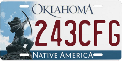 OK license plate 243CFG