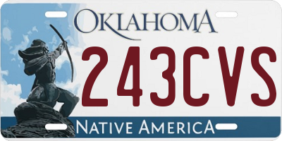 OK license plate 243CVS