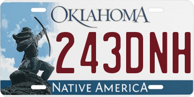 OK license plate 243DNH