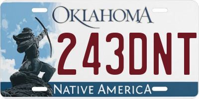OK license plate 243DNT
