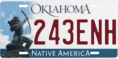 OK license plate 243ENH