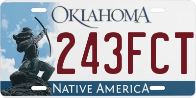 OK license plate 243FCT