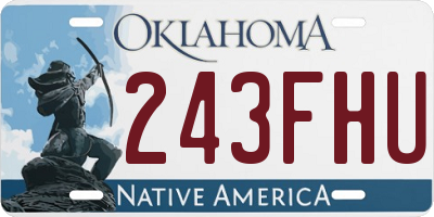 OK license plate 243FHU