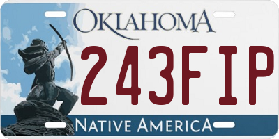 OK license plate 243FIP