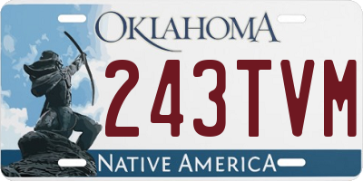 OK license plate 243TVM