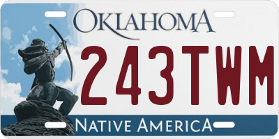 OK license plate 243TWM