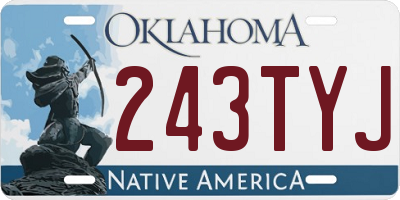 OK license plate 243TYJ