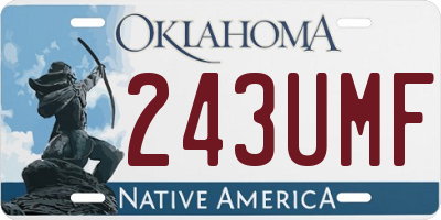 OK license plate 243UMF